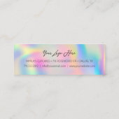 シンプル顧客割引パステルレインボー(ハート付き) ロイヤリティカード (裏面)