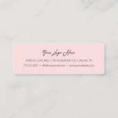 シンプル顧客割引赤面ピンク(ハート付き) ロイヤリティカード (裏面)