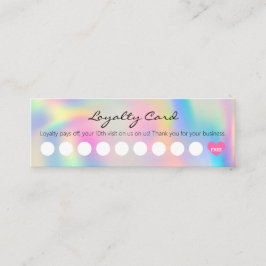 シンプル顧客Pastel Rainbow withハート ロイヤリティカード
