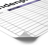 シンプル飛んでいる龍 ポスター (角)