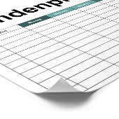 シンプル飛んでいる龍 ポスター (角)