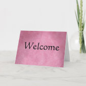 シンプル飾り歓迎 カード (正面)