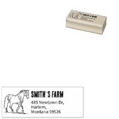 シンプル馬差出人住所 ラバースタンプ (押印)