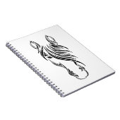 シンプル馬顔デザイン ノートブック (右側)