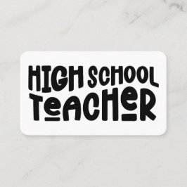 シンプル高校先生講師 名刺