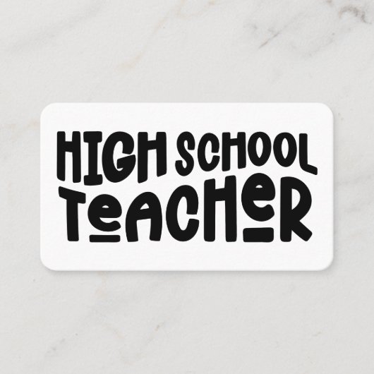 シンプル高校先生講師 名刺 (正面)