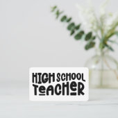 シンプル高校先生講師 名刺 (スタンド正面)