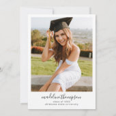 シンプル高校生写真卒業会 招待状 (裏面)