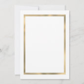 シンプル高級ホワイト金ゴールド50結婚周年 招待状 (裏面)