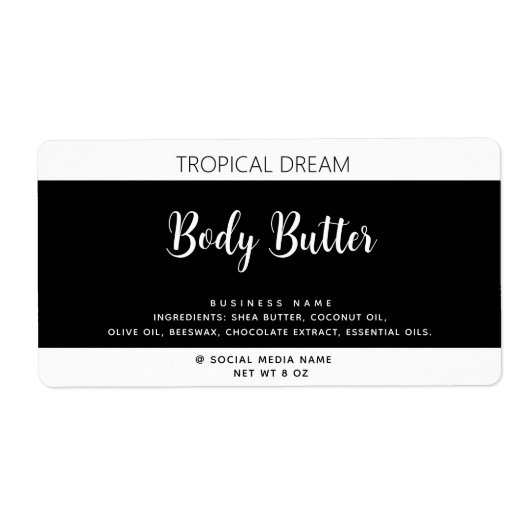 シンプル高級モダンタイポグラフィブラックラベル ラベル (正面)