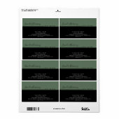 シンプル高級モダンタイポグラフィブラック製品 ラベル (フルシート)