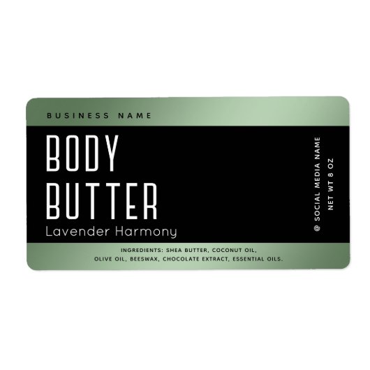 シンプル高級モダンタイポグラフィブラック ラベル (正面)