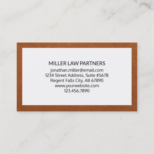 シンプル高級弁護士名刺 名刺 (裏面)