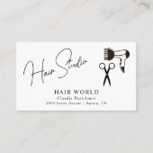 シンプル髪サロンはさみ名刺 名刺 (正面)
