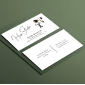 シンプル髪サロンはさみ名刺 名刺