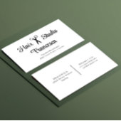 シンプル髪サロンはさみ名刺 名刺