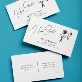シンプル髪サロンはさみ名刺 名刺