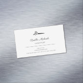 シンプル髪モダン毛はさみ美容師 マグネット名刺 (インサイチュ)