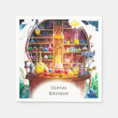 シンプル魔法誕生日 スタンダードカクテルナプキン (正面)