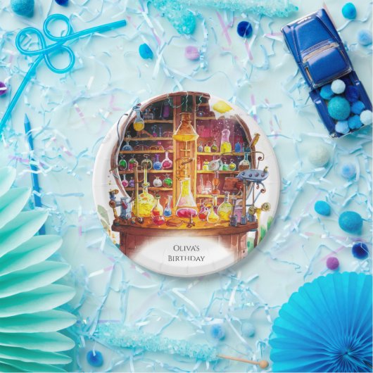 シンプル魔法誕生日 ペーパープレート (パーティー)