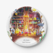 シンプル魔法誕生日 ペーパープレート (正面)