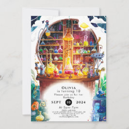 シンプル魔法誕生日 招待状