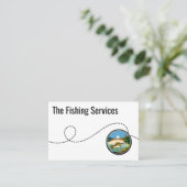 シンプル魚釣りテーマユニーク名刺 ロイヤリティカード (スタンド正面)