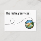 シンプル魚釣りテーマユニーク名刺 ロイヤリティカード (正面)
