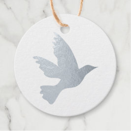 シンプル鳩飛んでいる鳥シルエット フェイバータグ