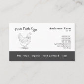 シンプル鶏と産卵 名刺 (正面)