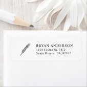 シンプル麦モダン差出人住所ラベル ラベル (インサイチュ)