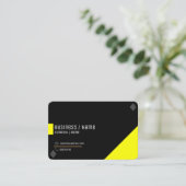 シンプル黄と黒 名刺 (スタンド正面)