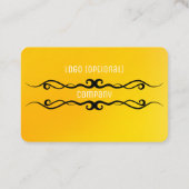 シンプル黄と黒 名刺 (裏面)