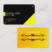 シンプル黄と黒 名刺 (正面/裏面)
