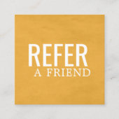 シンプル黄エレガント色白色の紹介カード 紹介カード (正面)