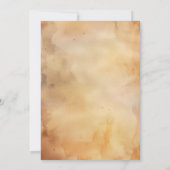 シンプル黄エレガント21歳の誕生日パーティー 招待状 (裏面)