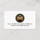 シンプル黄スタイリッシュタクシー色タブ 名刺 (裏面)