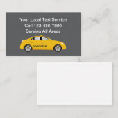 シンプル黄タクシー名刺代 名刺 (正面/裏面)