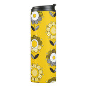 シンプル黄フォーク花柄 タンブラー (回転左)