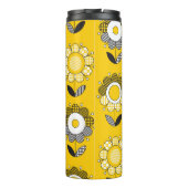 シンプル黄フォーク花柄 タンブラー (裏面)