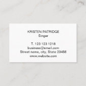 シンプル黄ミニマル色のトレンディー歌手 名刺 (裏面)