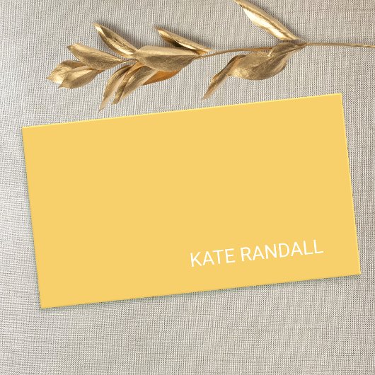 シンプル黄モダンプロフェッショナルネットワーク 名刺