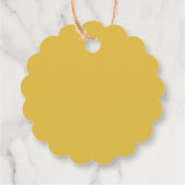 シンプル黄ワイルドフラワーサンキューメッセージカード フェイバータグ (裏面)