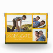 シンプル黄最高のパパエバーコラージュ フォトブロック (正面)