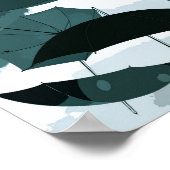 シンプル黄色の傘のアートワーク |ポスター ポスター (角)