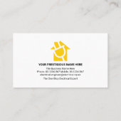 シンプル黄色の電球電源プラグ 名刺 (裏面)