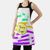 シンプル黄色カスタムブルーウォーターの色を追加ロゴmini エプロン (インサイチュ)