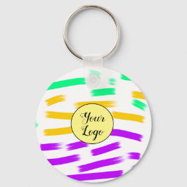 シンプル黄色カスタムブルーウォーターの色を追加ロゴmini キーホルダー