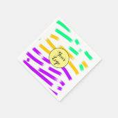 シンプル黄色カスタムブルーウォーターの色を追加ロゴmini スタンダードカクテルナプキン (角)