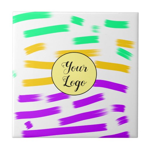 シンプル黄色カスタムブルーウォーターの色を追加ロゴmini タイル (正面)